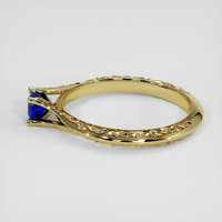 0.50 Ct. Blue Sapphire Ring, 18K Yellow Gold 4
