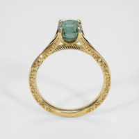 2.02 Ct. Bluish Green Sapphire Ring, 18K Yellow Gold 3