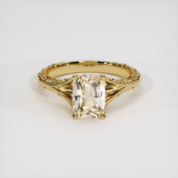 1.68 Ct. Peach Sapphire Ring, 18K Yellow Gold 1