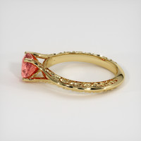 1.06 Ct. Padparadscha Sapphire Ring, 18K Yellow Gold 4