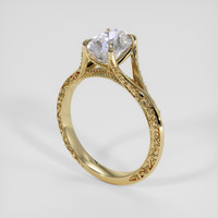 1.30 Ct. Bluish Purple Sapphire Ring, 18K Yellow Gold 2