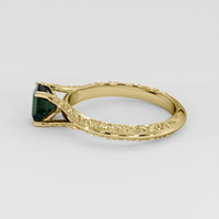 0.80 Ct. Green Sapphire Ring, 18K Yellow Gold 4