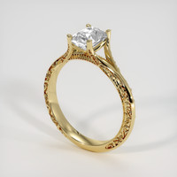 1.27 Ct. White Sapphire Ring, 18K Yellow Gold 2