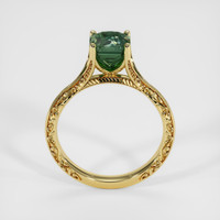 2.02 Ct. Bluish Green Sapphire Ring, 18K Yellow Gold 3