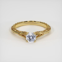 1.09 Ct. White Sapphire Ring, 18K Yellow Gold 1