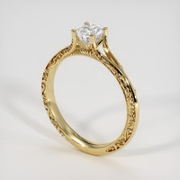 1.09 Ct. White Sapphire Ring, 18K Yellow Gold 2