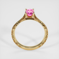 1.20 Ct. Pink Sapphire Ring, 18K Yellow Gold 3