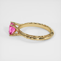 1.20 Ct. Pink Sapphire Ring, 18K Yellow Gold 4