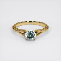 1.79 Ct. Bluish Green Sapphire Ring, 18K Yellow Gold 1