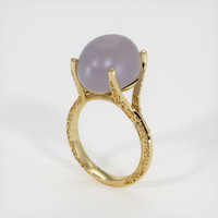 12.03 Ct. Grey Sapphire Ring, 18K Yellow Gold 2