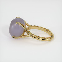 12.03 Ct. Grey Sapphire Ring, 18K Yellow Gold 4
