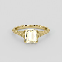 1.78 Ct. Peach Sapphire Ring, 18K Yellow Gold 1