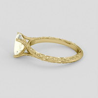 1.78 Ct. Peach Sapphire Ring, 18K Yellow Gold 4