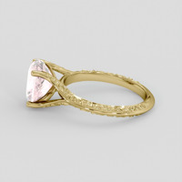 3.59 Ct. Pink Sapphire Ring, 18K Yellow Gold 4