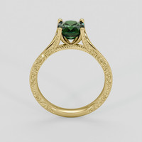 1.38 Ct. Green Sapphire Ring, 18K Yellow Gold 3