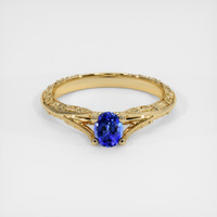 0.45 Ct. Sapphire Ring, 18K Yellow Gold 1