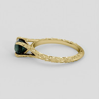1.65 Ct. Bluish Green Sapphire Ring, 18K Yellow Gold 4