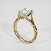 3.08 Ct. White Sapphire Ring, 18K Yellow Gold 2