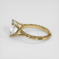 3.08 Ct. White Sapphire Ring, 18K Yellow Gold 4