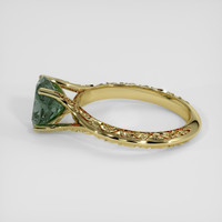 1.98 Ct. Bluish Green Sapphire Ring, 18K Yellow Gold 4