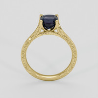 2.01 Ct. Greenish Blue Sapphire Ring, 18K Yellow Gold 3