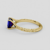 1.35 Ct. Blue Sapphire Ring, 18K Yellow Gold 4