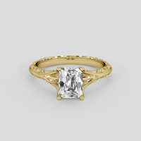 1.50 Ct. White Sapphire Ring, 18K Yellow Gold 1