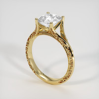 2.24 Ct. White Sapphire Ring, 18K Yellow Gold 2