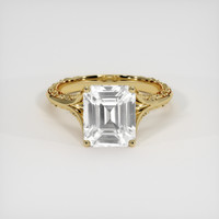 4.04 Ct. White Sapphire Ring, 18K Yellow Gold 1