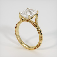 4.04 Ct. White Sapphire Ring, 18K Yellow Gold 2