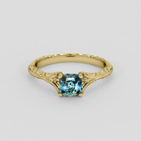 1.12 Ct. Bi Color Sapphire Ring, 18K Yellow Gold 1