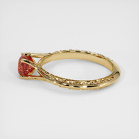 0.87 Ct. Padparadscha Sapphire Ring, 18K Yellow Gold 4