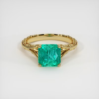 2.09 Ct. Emerald Ring, 18K Yellow Gold 1