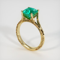2.09 Ct. Emerald Ring, 18K Yellow Gold 2