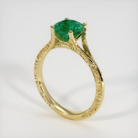 1.43 Ct. Emerald Ring, 18K Yellow Gold 2