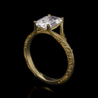 1.49 Ct. Sapphire Ring, 18K Yellow Gold 2