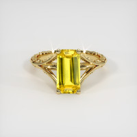 2.05 Ct. Yellow Sapphire Ring, 18K Yellow Gold 1