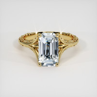 3.57 Ct. White Sapphire Ring, 18K Yellow Gold 1