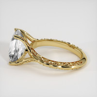 3.57 Ct. White Sapphire Ring, 18K Yellow Gold 4