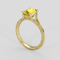 2.04 Ct. Yellow Sapphire Ring, 18K Yellow Gold 2