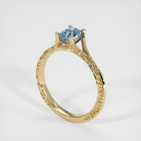 0.96 Ct. Greyish Blue Sapphire Ring, 18K Yellow Gold 2