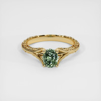 0.88 Ct. Sapphire Ring, 18K Yellow Gold 1