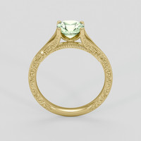 1.27 Ct. Yellowish Green Sapphire Ring, 18K Yellow Gold 3