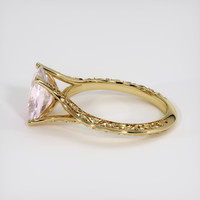 3.10 Ct. Peach Sapphire Ring, 18K Yellow Gold 4