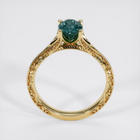 1.44 Ct. Greenish Blue Sapphire Ring, 18K Yellow Gold 3