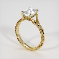 1.59 Ct. White Sapphire Ring, 18K Yellow Gold 2