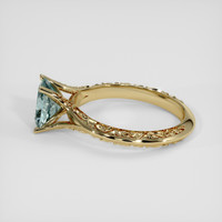 1.43 Ct. Greenish Blue Sapphire Ring, 18K Yellow Gold 4