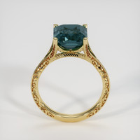 6.62 Ct. Bluish Green Sapphire Ring, 18K Yellow Gold 3