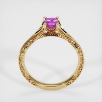 0.57 Ct. Purple Sapphire Ring, 18K Yellow Gold 3