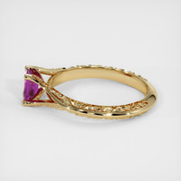 0.57 Ct. Purple Sapphire Ring, 18K Yellow Gold 4
